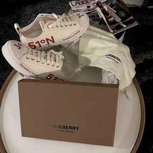 Burberry authentic low sneakers one of a kind..rarely find this design